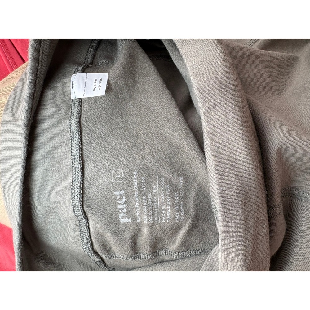 NEW Pact Go-To Pocket Leggings Large Green Organic Cotton High Waisted WB1-W1K - Picture 4 of 4